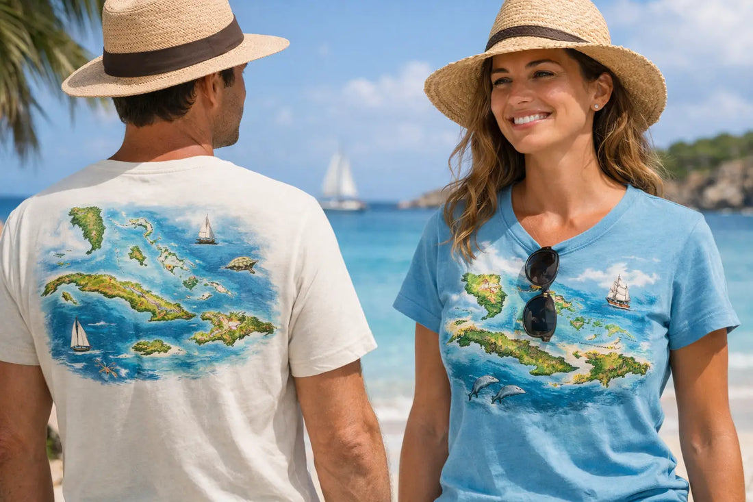 Camisetas con mapa del Caribe que sí cuentan algo
