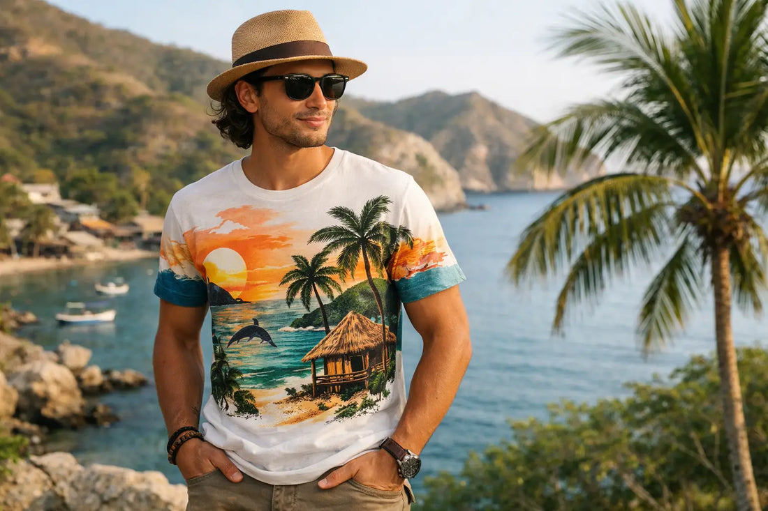 Camiseta Taganga estilo tropical con actitud