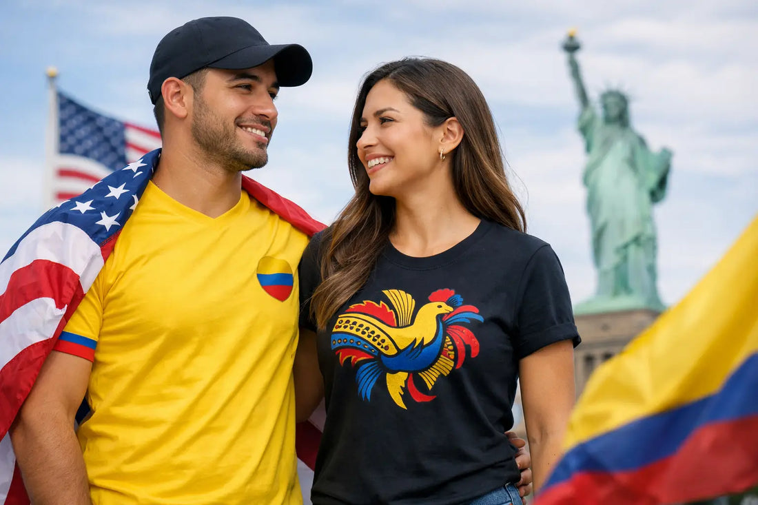 Camisetas para colombianos en USA con identidad