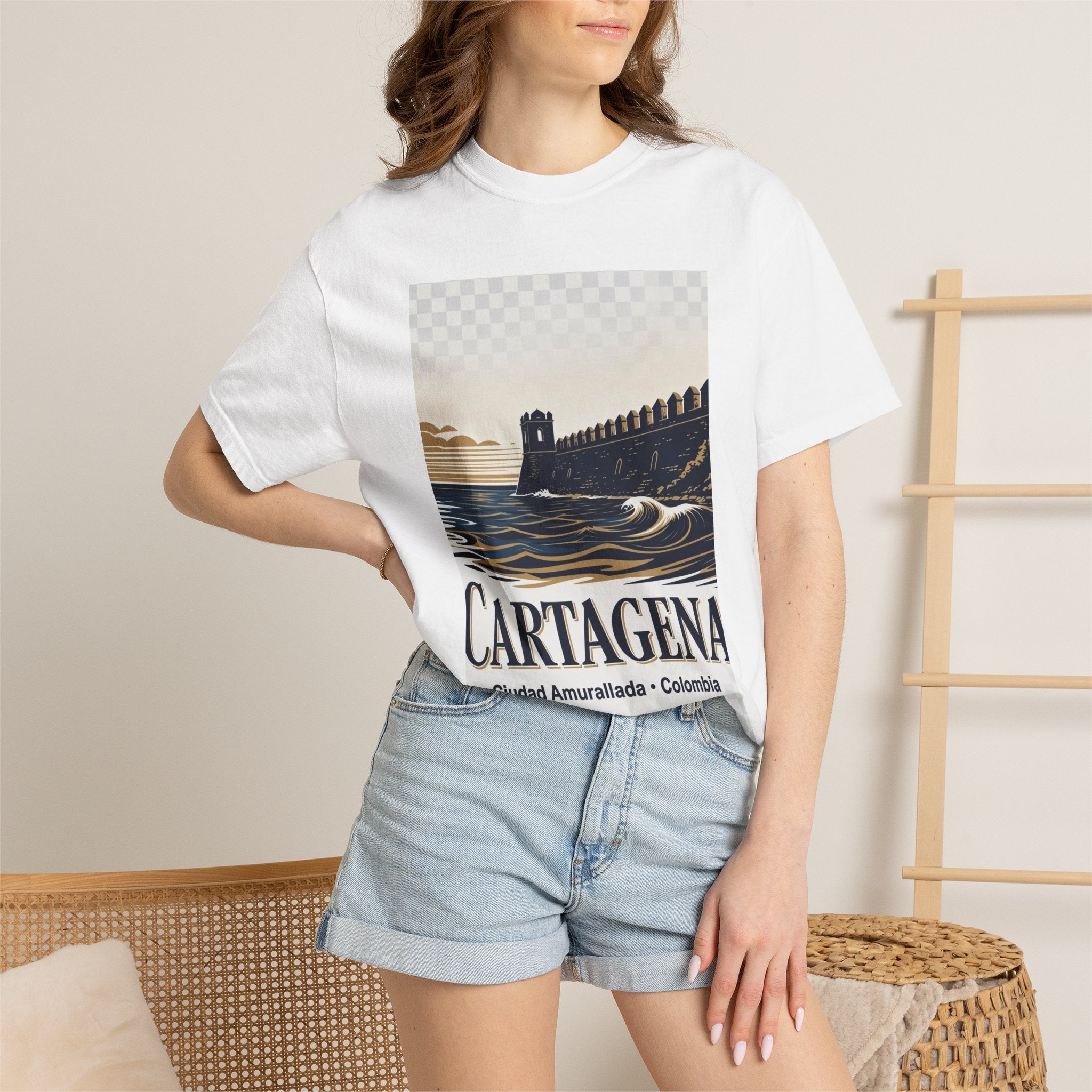 Cartagena Vintage Travel T-Shirt — Ciudad Amurallada Colombia Tee