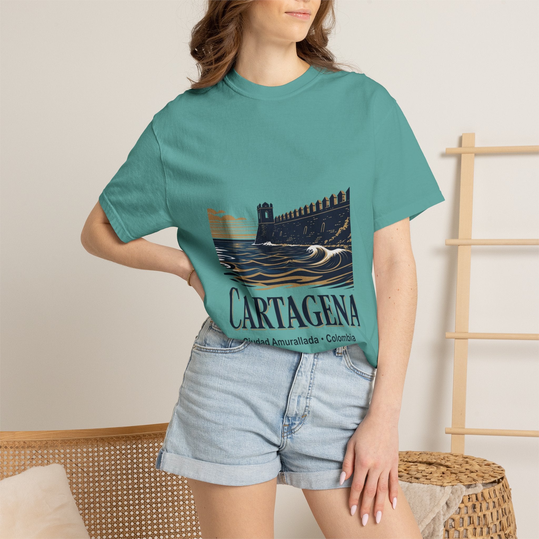 Cartagena Vintage Travel T-Shirt — Ciudad Amurallada Colombia Tee