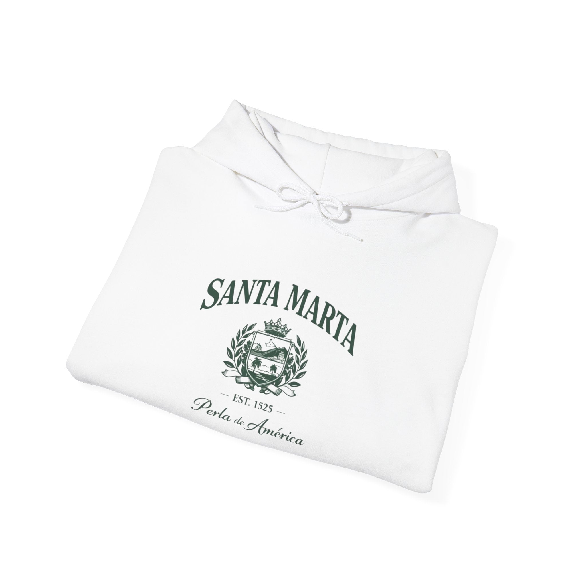 Santa Marta Vintage Crest Hoodie – Retro Botanical Logo Pullover