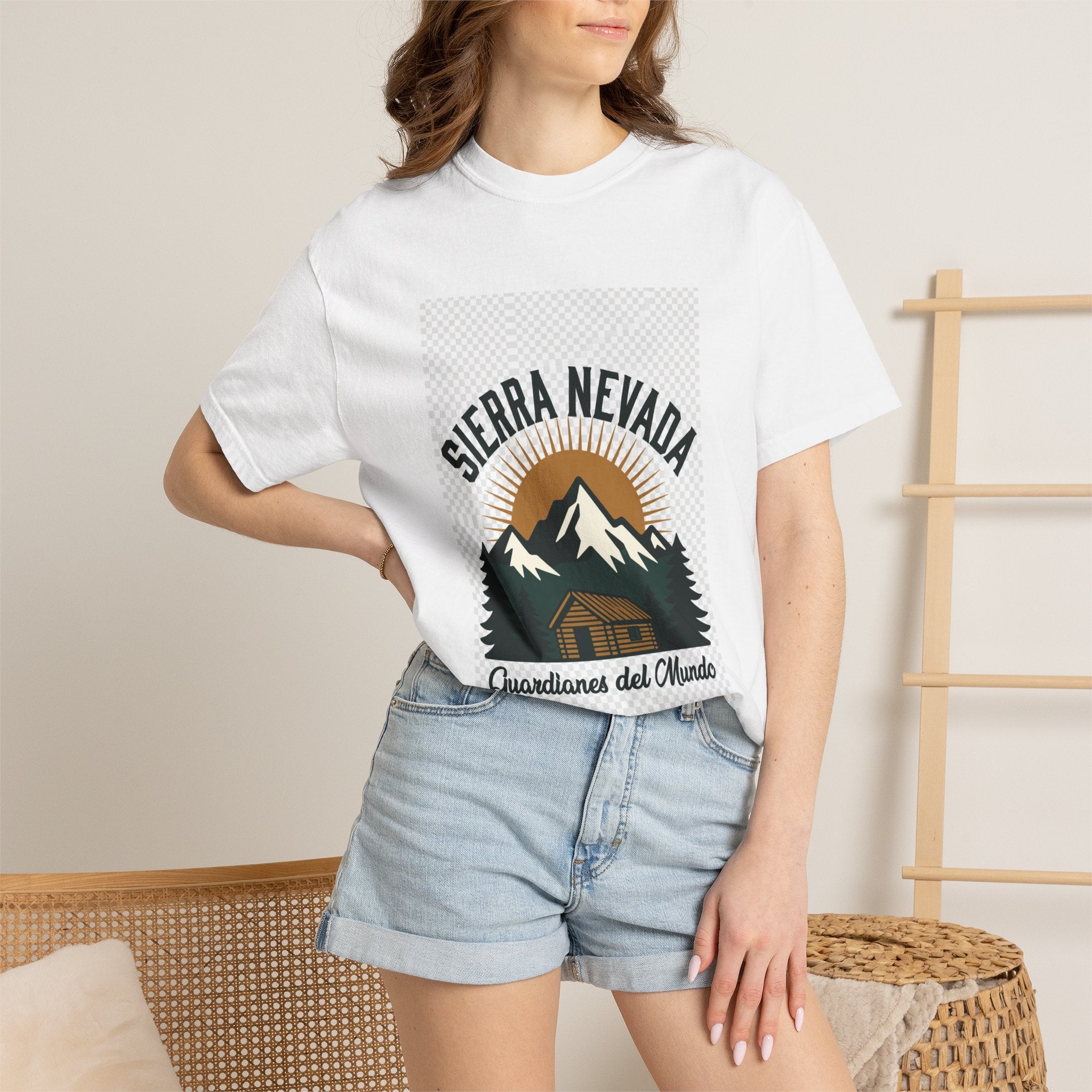 Sierra Nevada Camp Graphic T-Shirt — "Guardianes del Mundo" Outdoor Tee