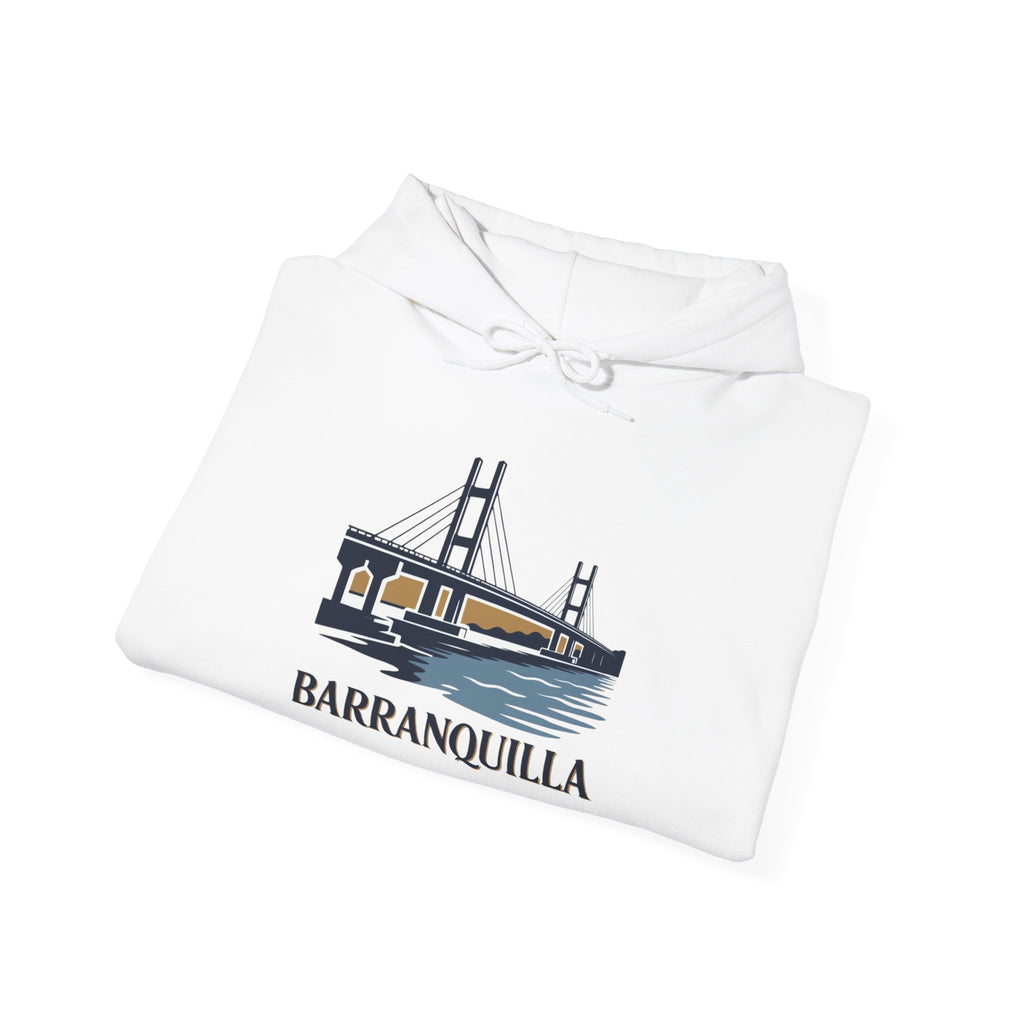Barranquilla Bridge Hoodie — Colombian Cityscape Urban Travel Sweatshirt