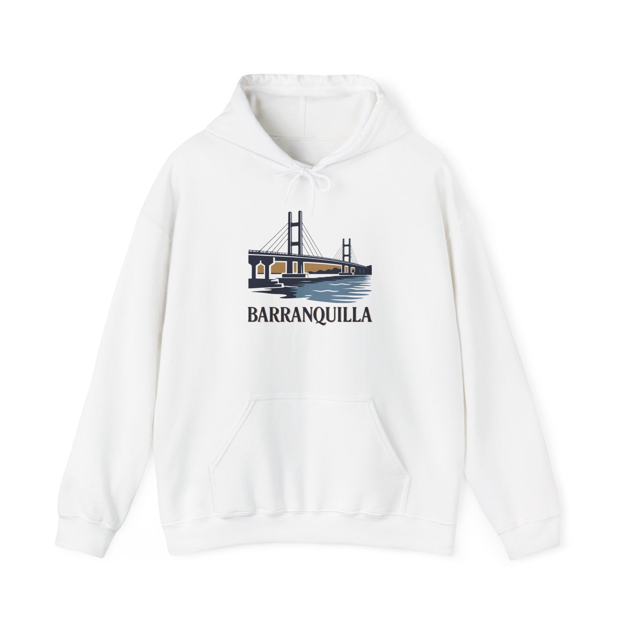 Barranquilla Bridge Hoodie — Colombian Cityscape Urban Travel Sweatshirt
