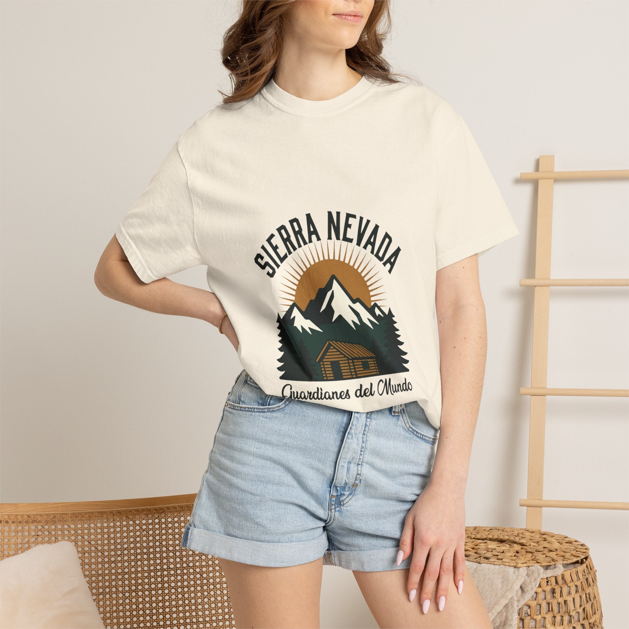 Sierra Nevada Camp Graphic T-Shirt — "Guardianes del Mundo" Outdoor Tee