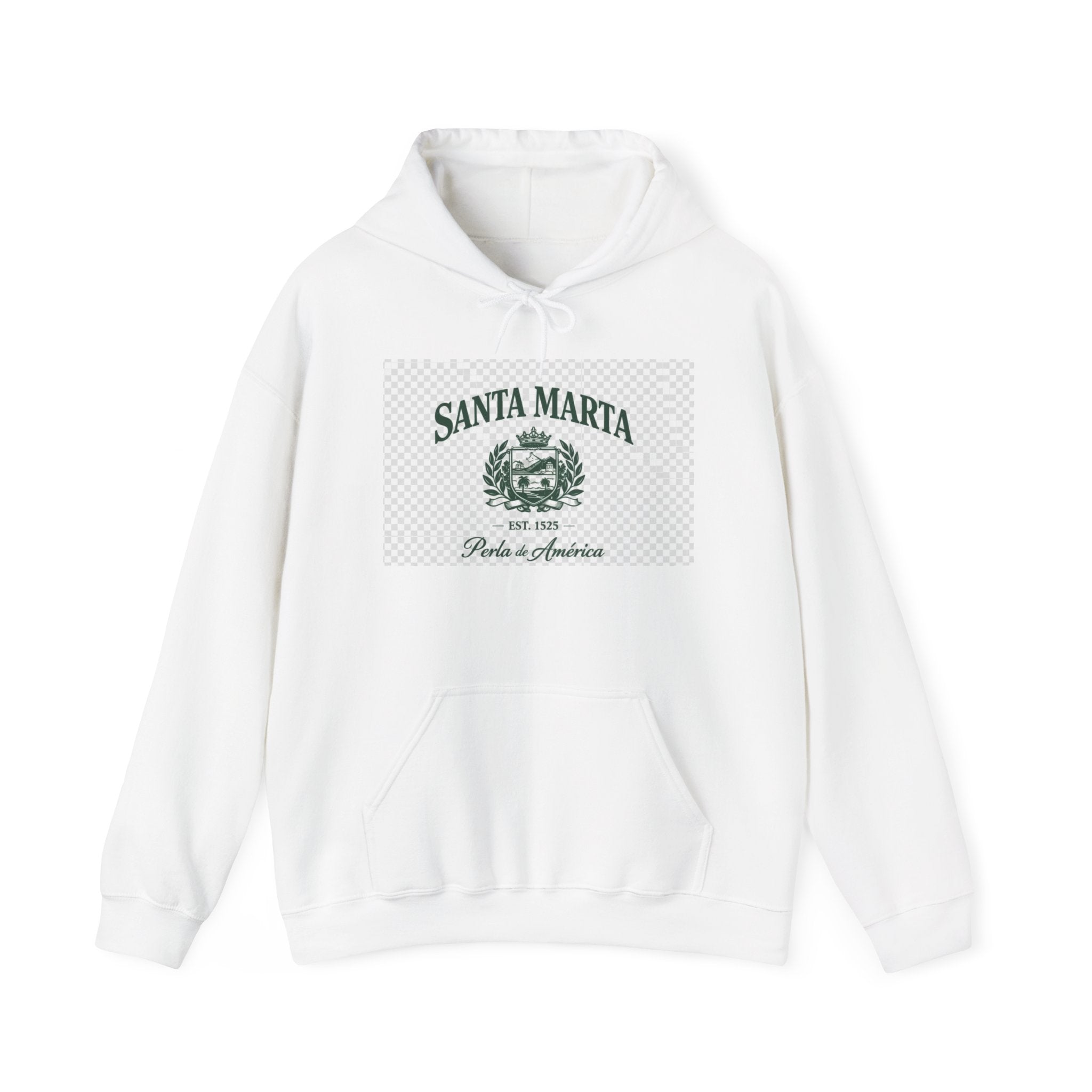 Santa Marta Vintage Crest Hoodie – Retro Botanical Logo Pullover