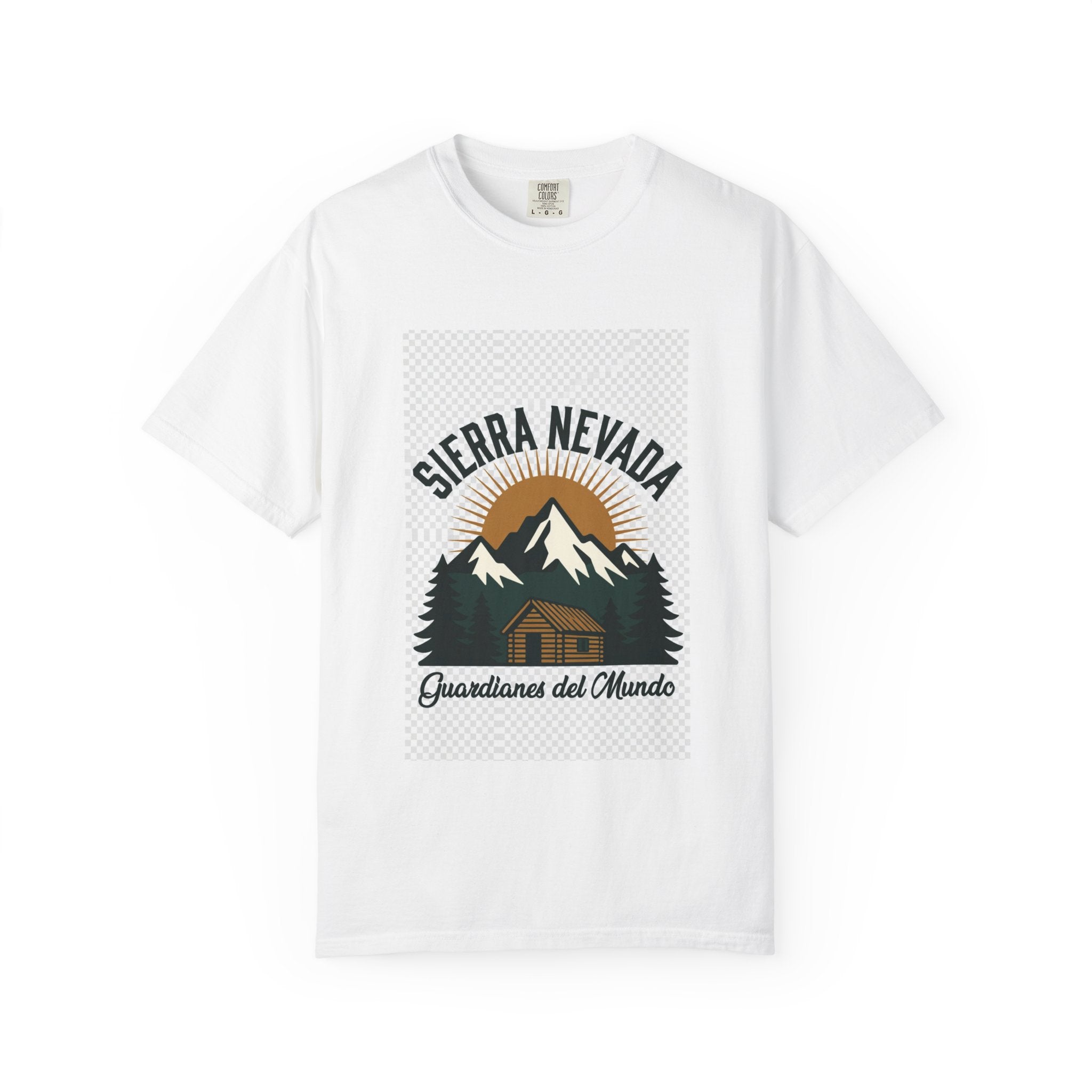 Sierra Nevada Camp Graphic T-Shirt — "Guardianes del Mundo" Outdoor Tee