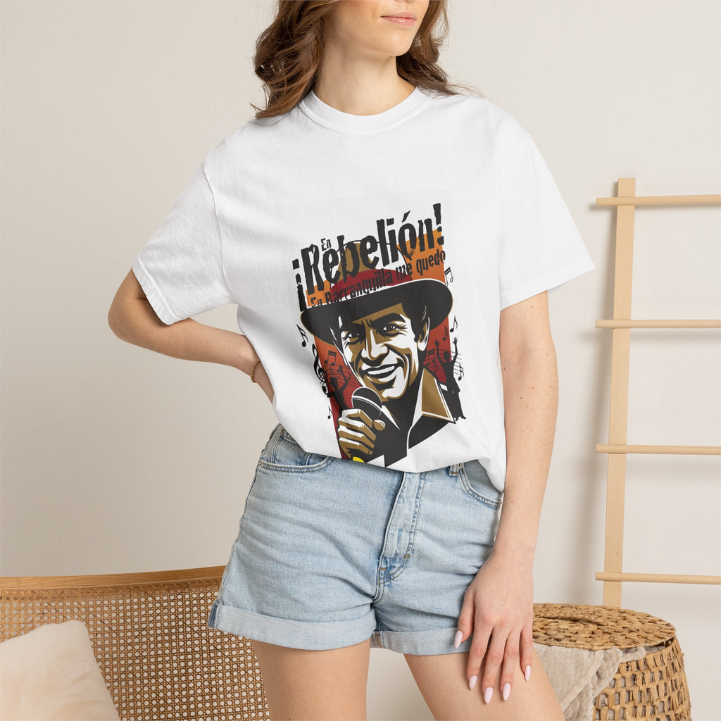 Rebelión! Singer Portrait T-Shirt – Retro Music Graphic Tee