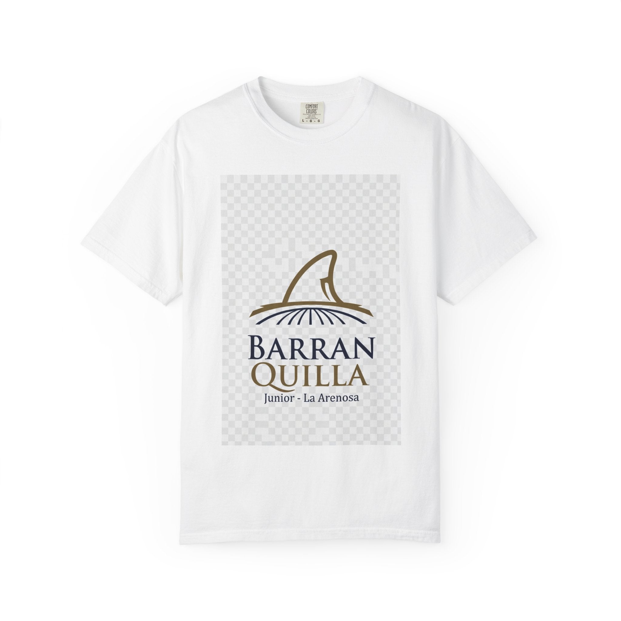 Barranquilla La Arenosa Shark Logo T‑Shirt — Barranquilla Junior Soccer Tee
