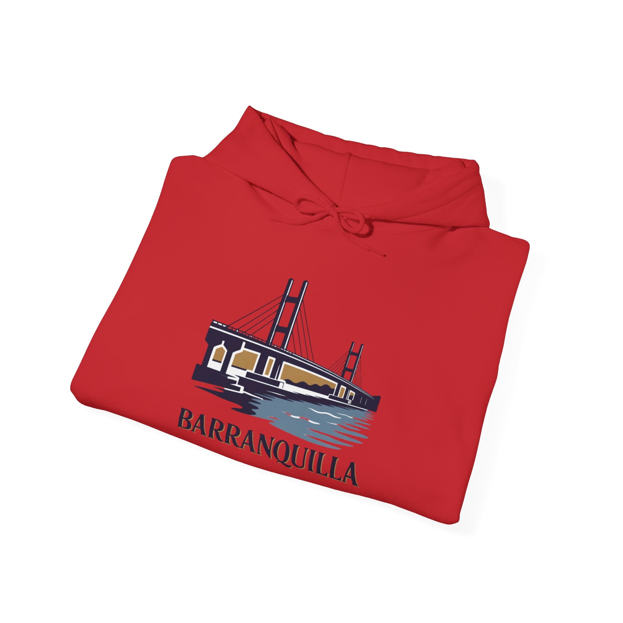 Barranquilla Bridge Hoodie — Colombian Cityscape Urban Travel Sweatshirt