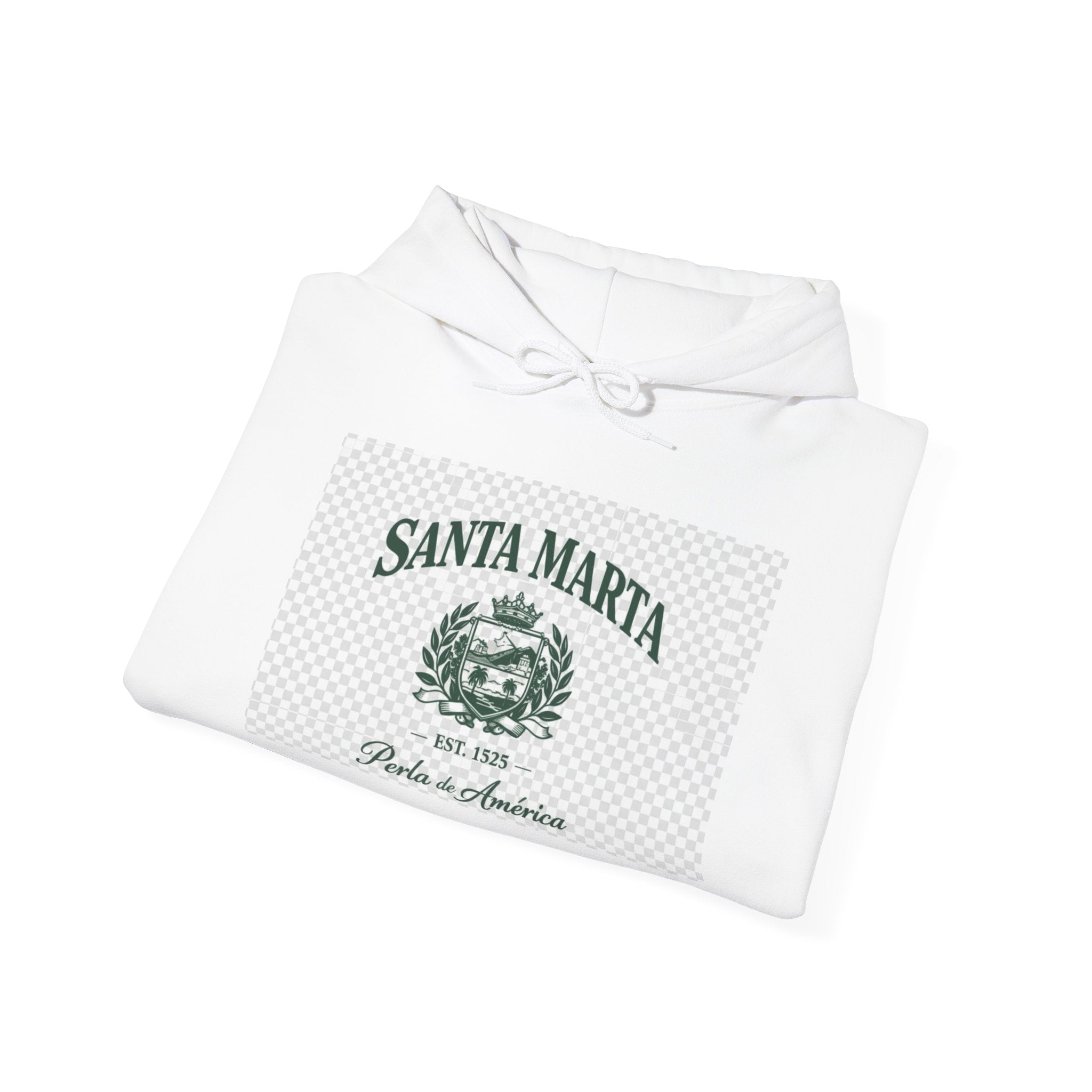 Santa Marta Vintage Crest Hoodie – Retro Botanical Logo Pullover