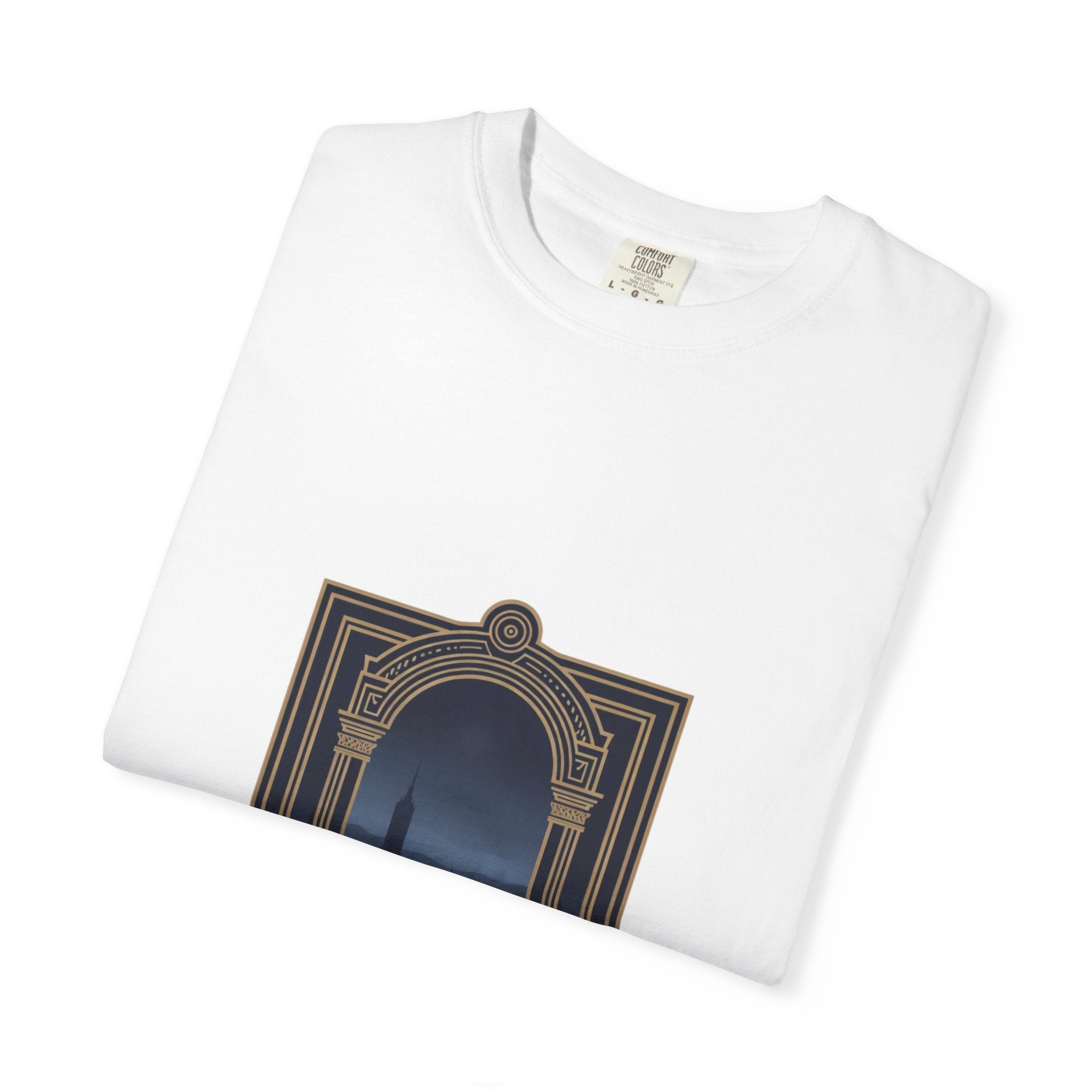 Barranquilla Architectural Window T‑Shirt — La Puerta de Oro Cityscape Tee