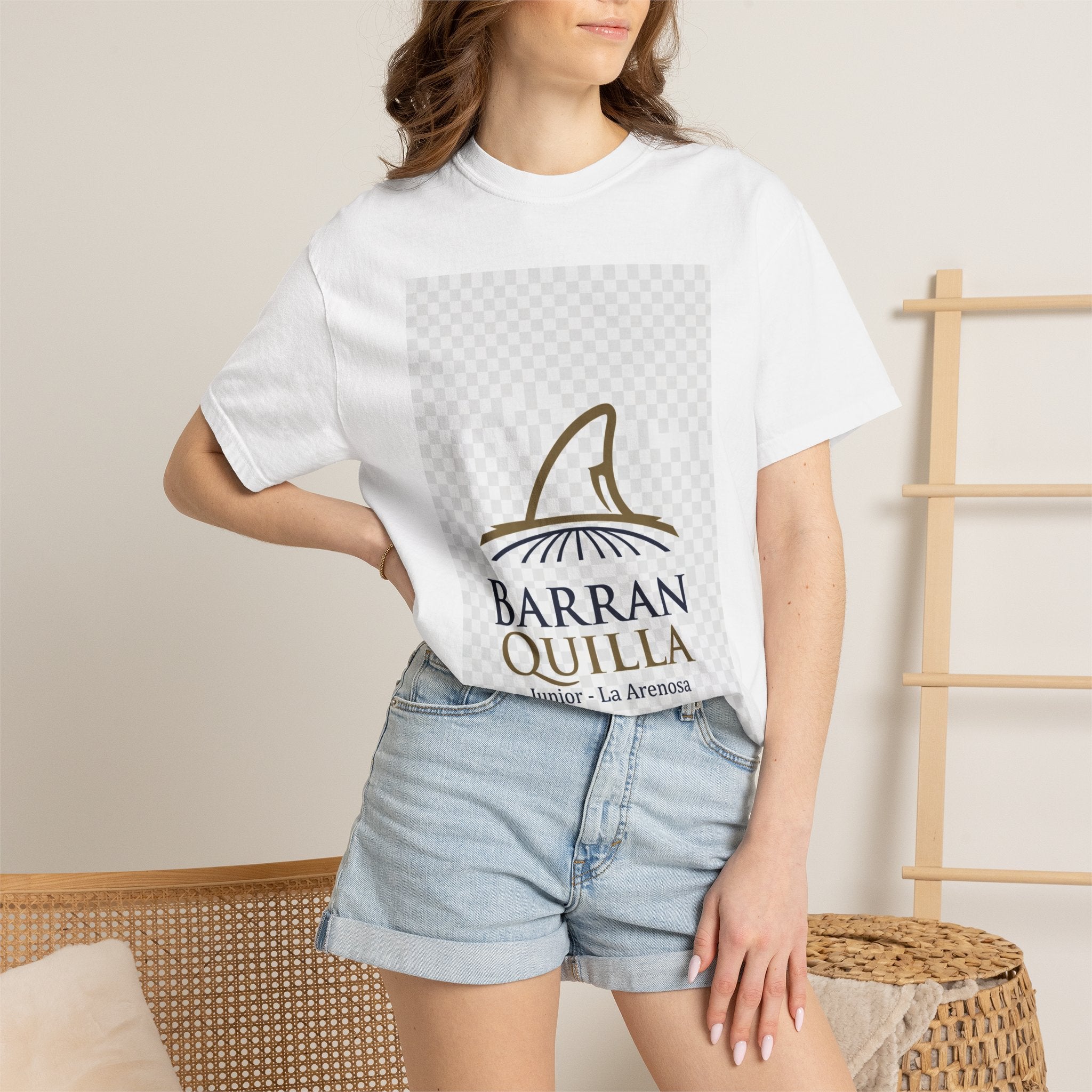 Barranquilla La Arenosa Shark Logo T‑Shirt — Barranquilla Junior Soccer Tee