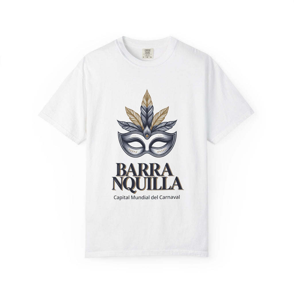 T-Shirt — Barranquilla Carnival Mask Graphic Tee ("Barranquilla - Capital Mundial del Carnaval")