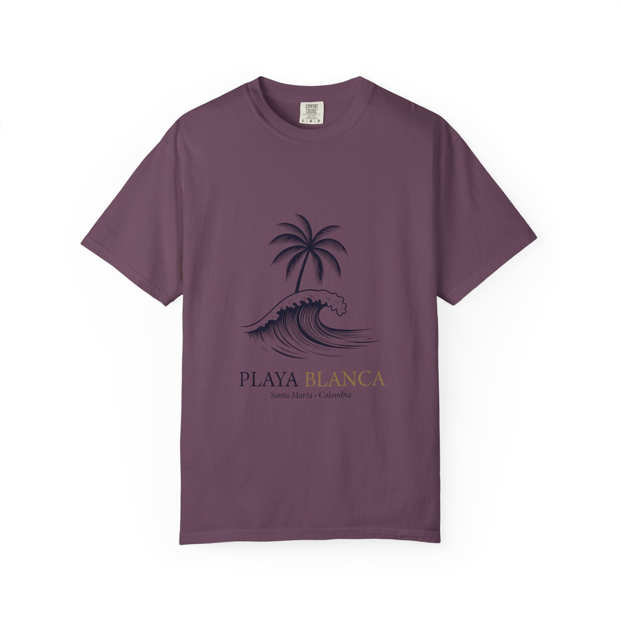 Playa Blanca Wave & Palm T-Shirt — Santa Marta, Colombia Beach Tee