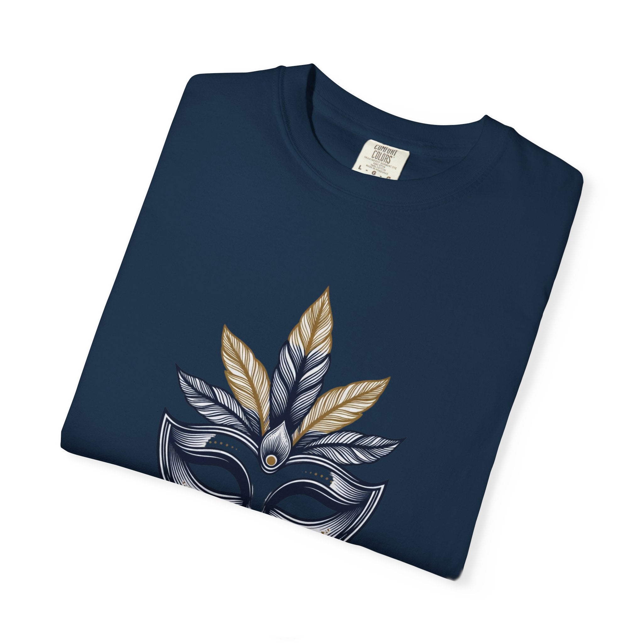 T-Shirt — Barranquilla Carnival Mask Graphic Tee ("Barranquilla - Capital Mundial del Carnaval")