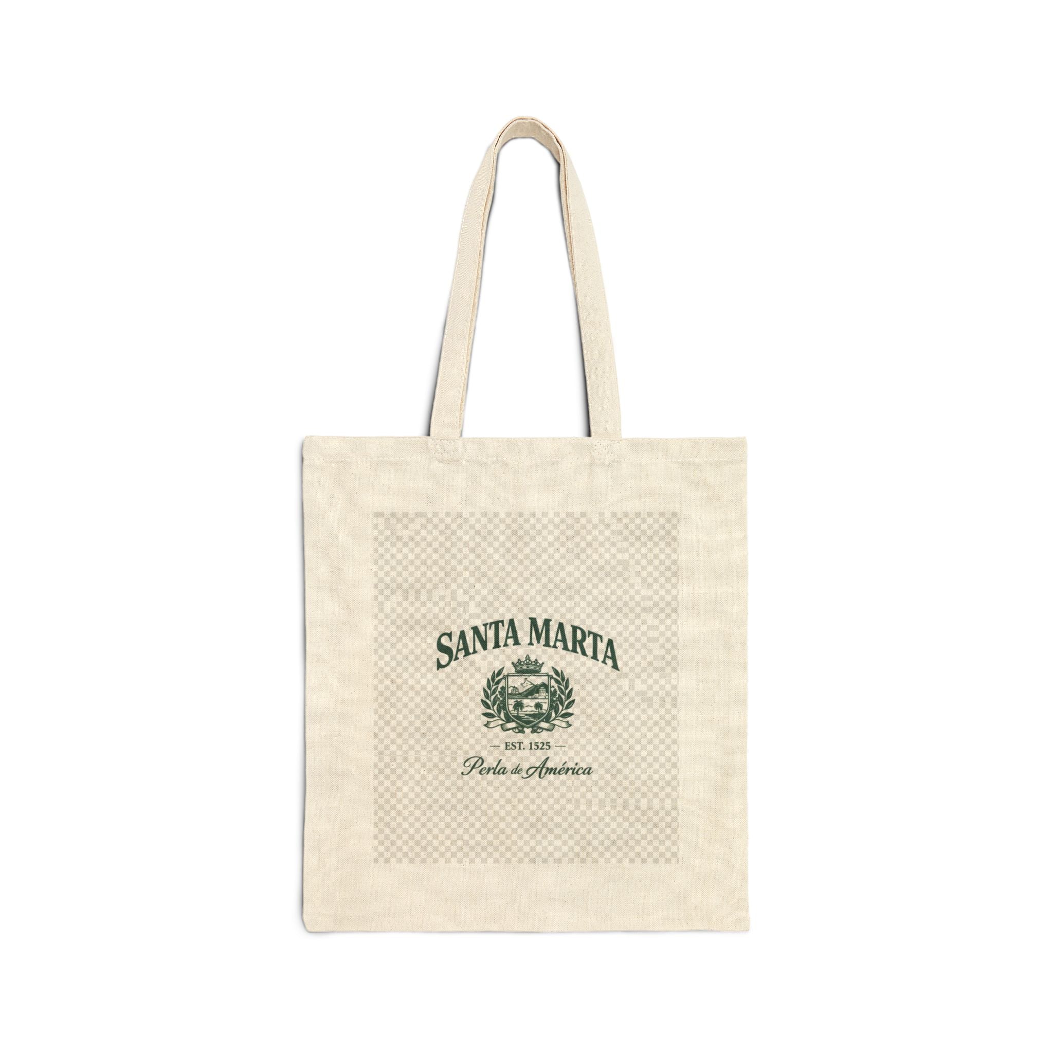 Santa Marta Vintage Crest Canvas Tote Bag