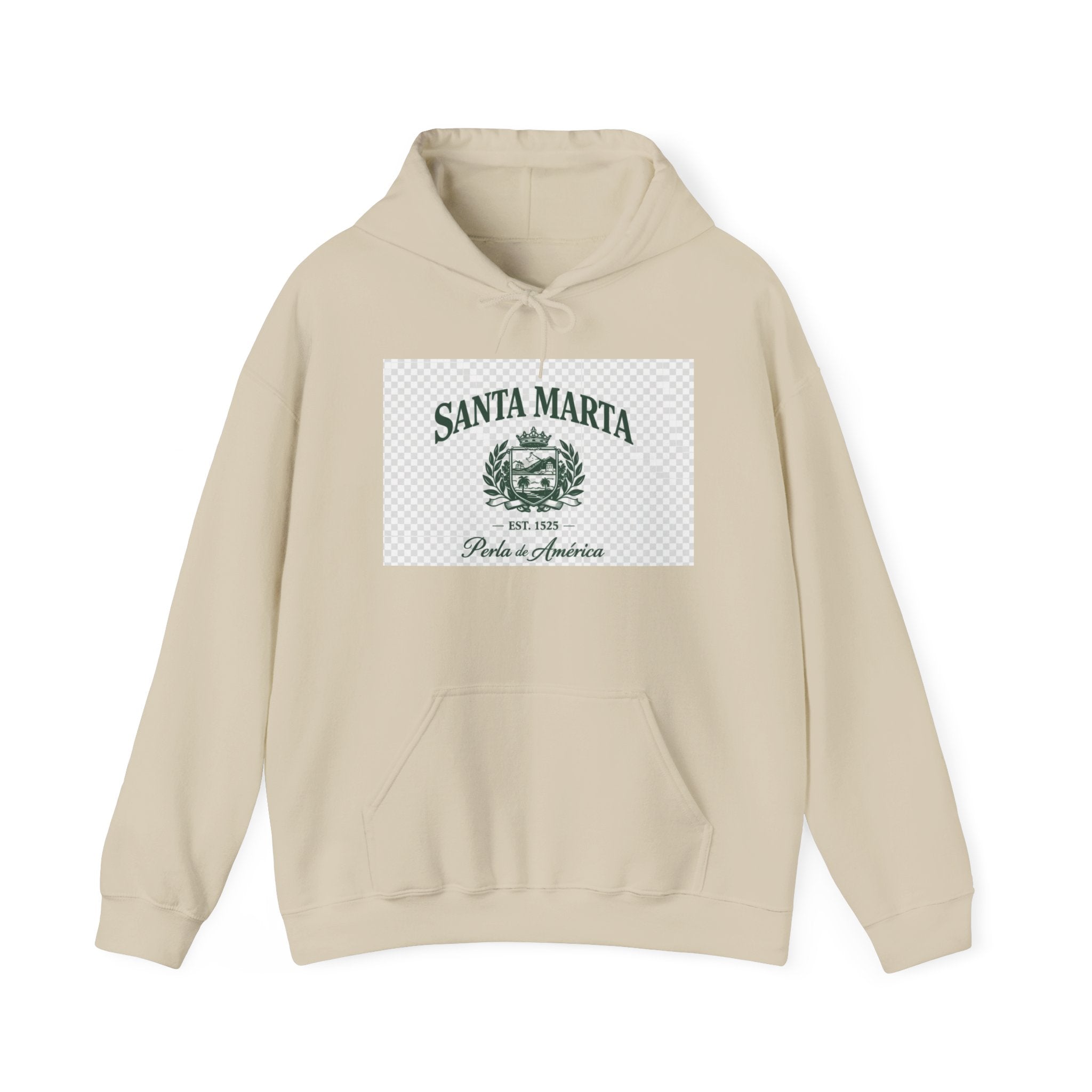 Santa Marta Vintage Crest Hoodie – Retro Botanical Logo Pullover