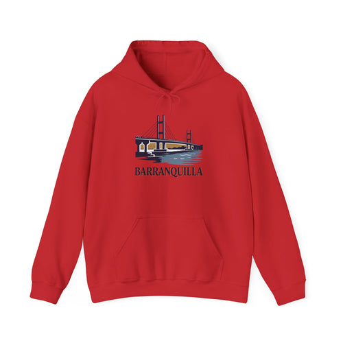 Barranquilla Bridge Hoodie — Colombian Cityscape Urban Travel Sweatshirt