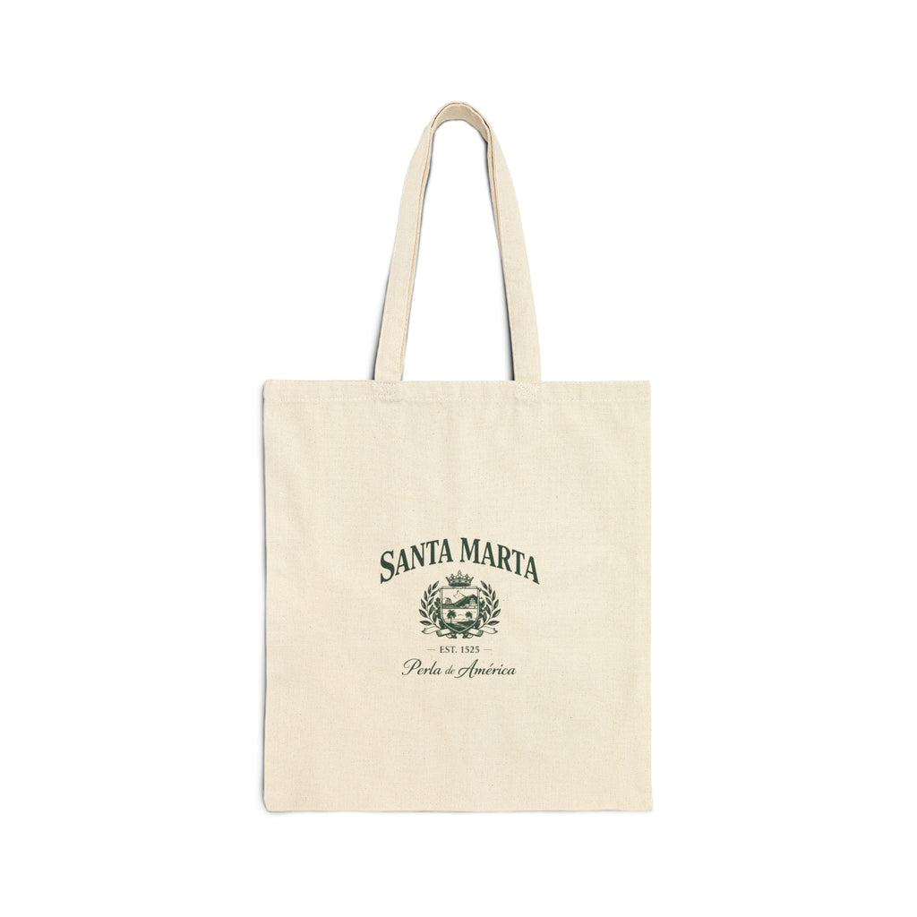 Santa Marta Vintage Crest Canvas Tote Bag