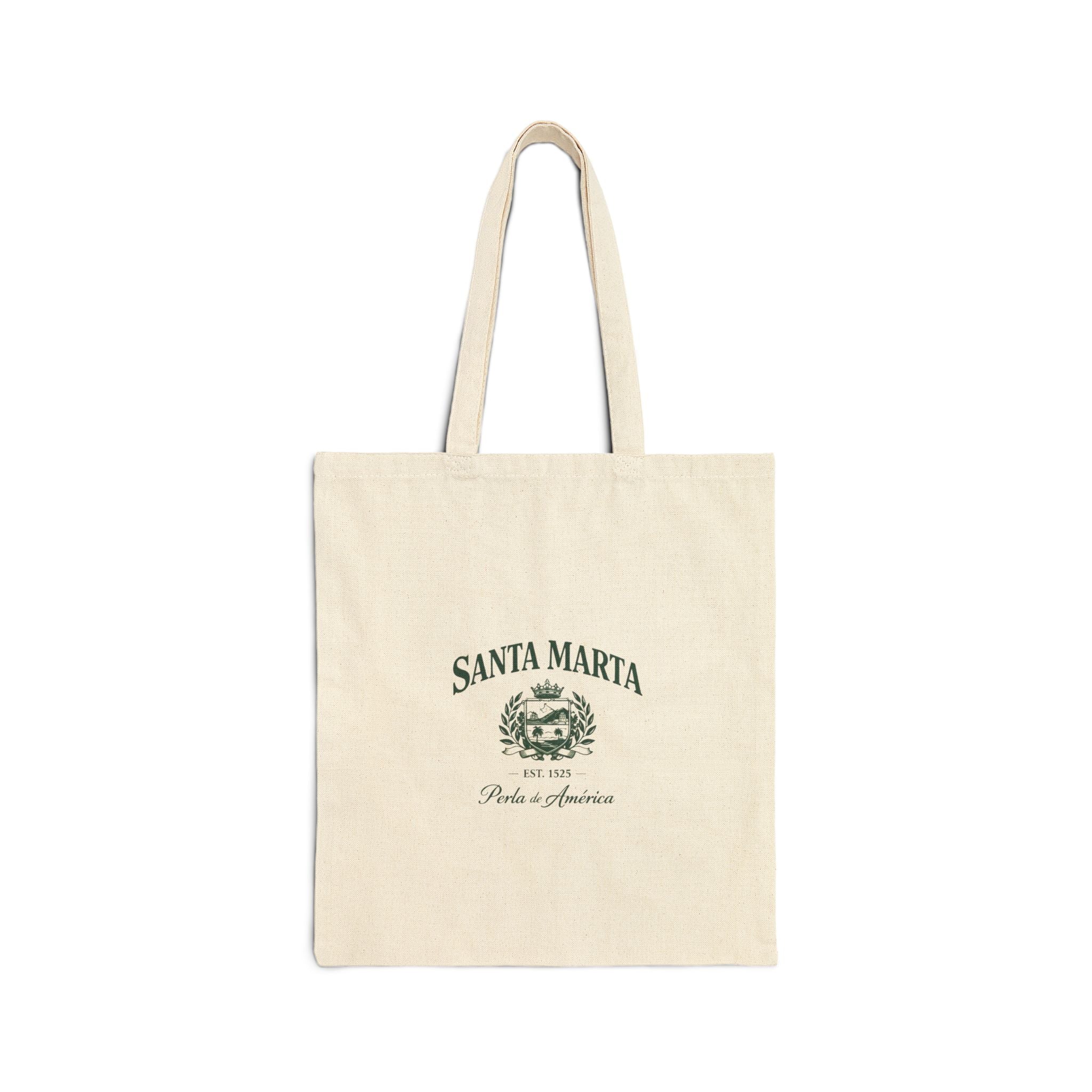 Santa Marta Vintage Crest Canvas Tote Bag