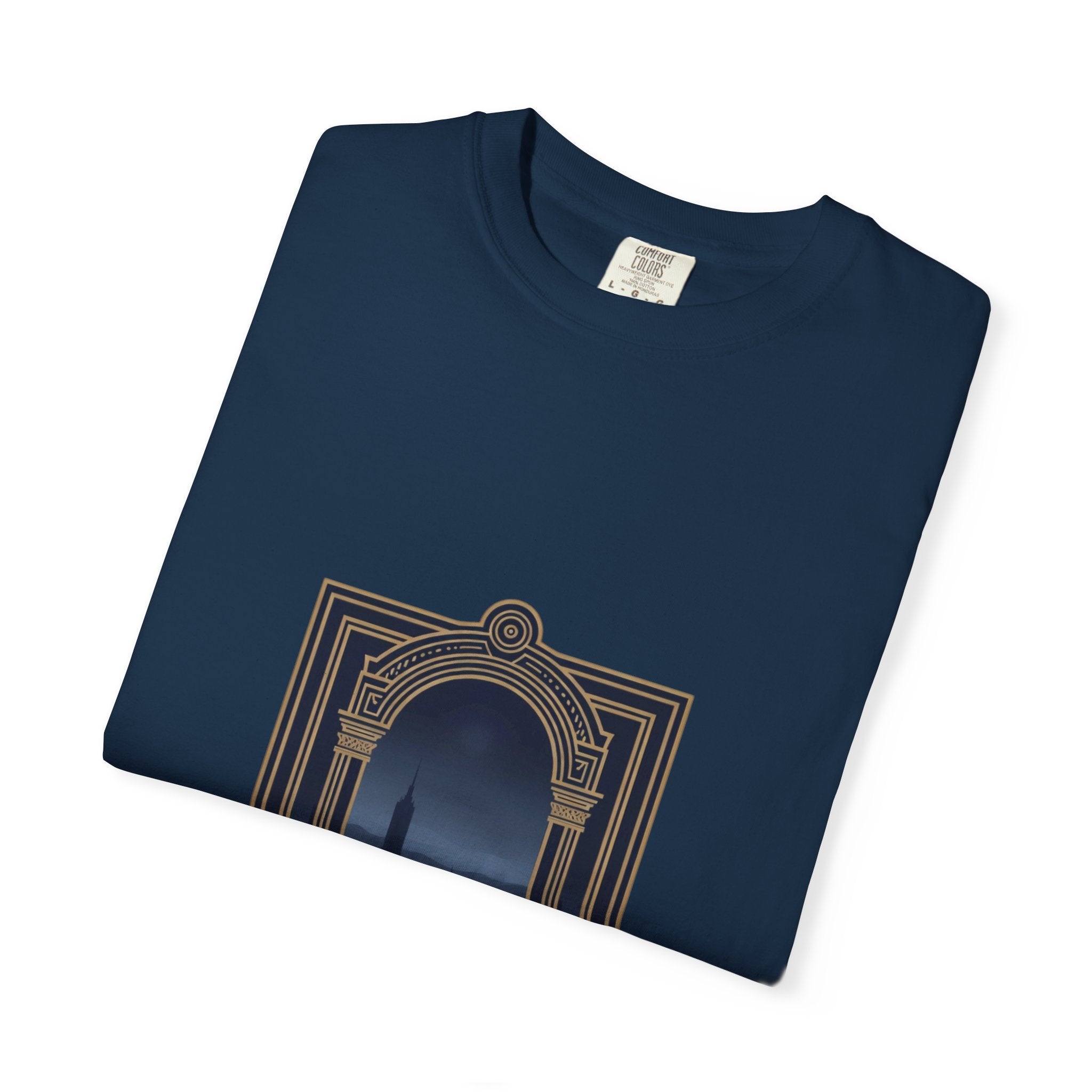 Barranquilla Architectural Window T‑Shirt — La Puerta de Oro Cityscape Tee