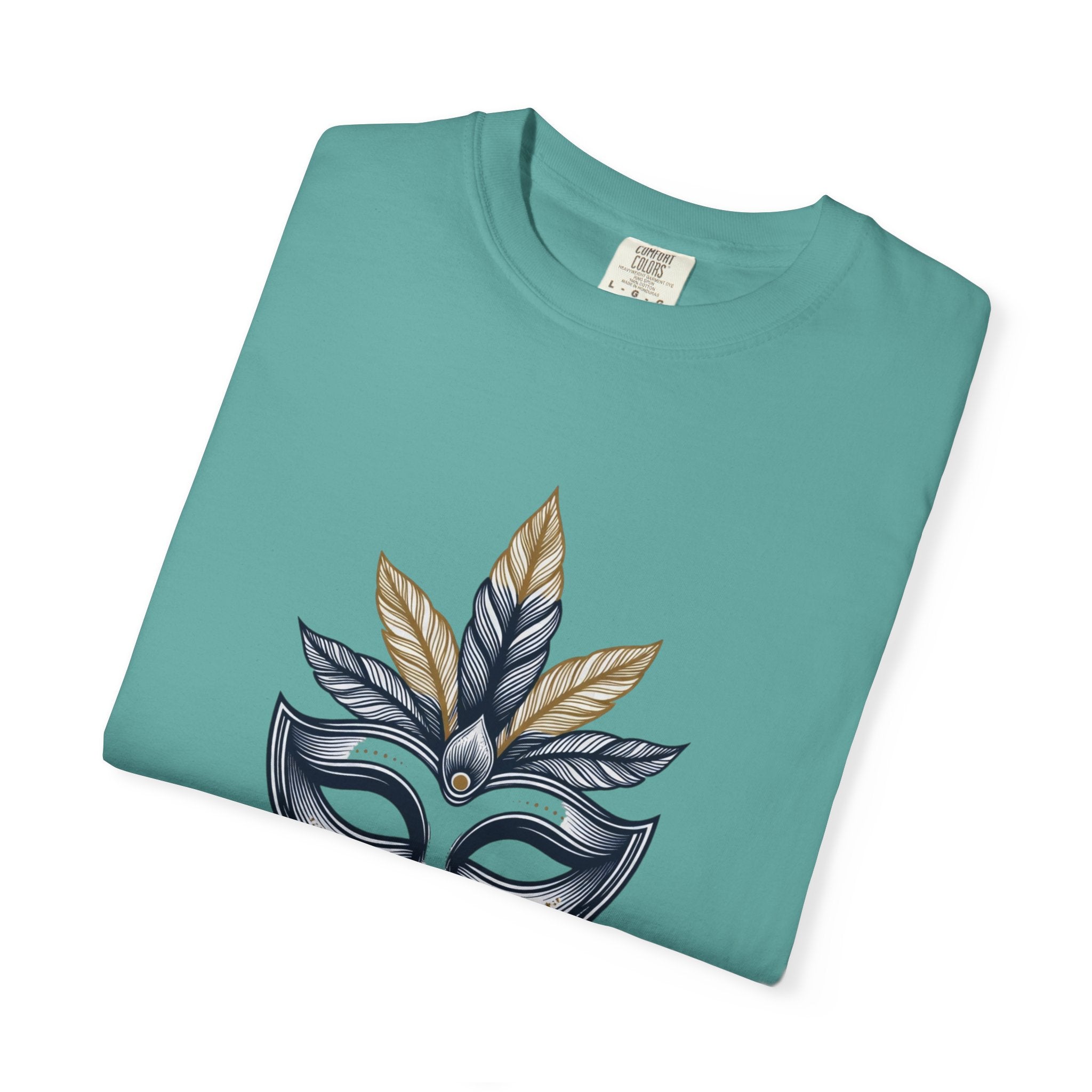 T-Shirt — Barranquilla Carnival Mask Graphic Tee ("Barranquilla - Capital Mundial del Carnaval")