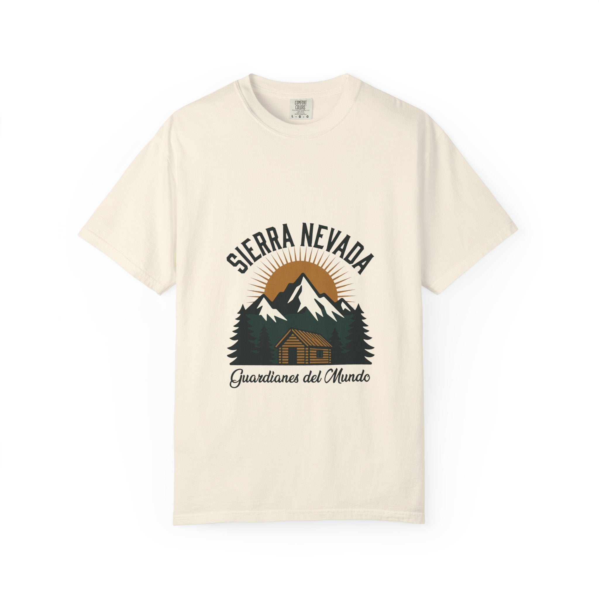 Sierra Nevada Camp Graphic T-Shirt — "Guardianes del Mundo" Outdoor Tee