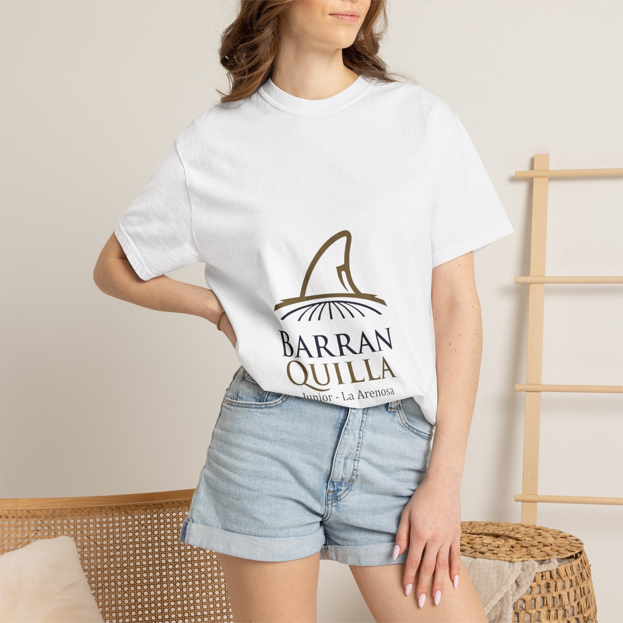 Barranquilla La Arenosa Shark Logo T‑Shirt — Barranquilla Junior Soccer Tee