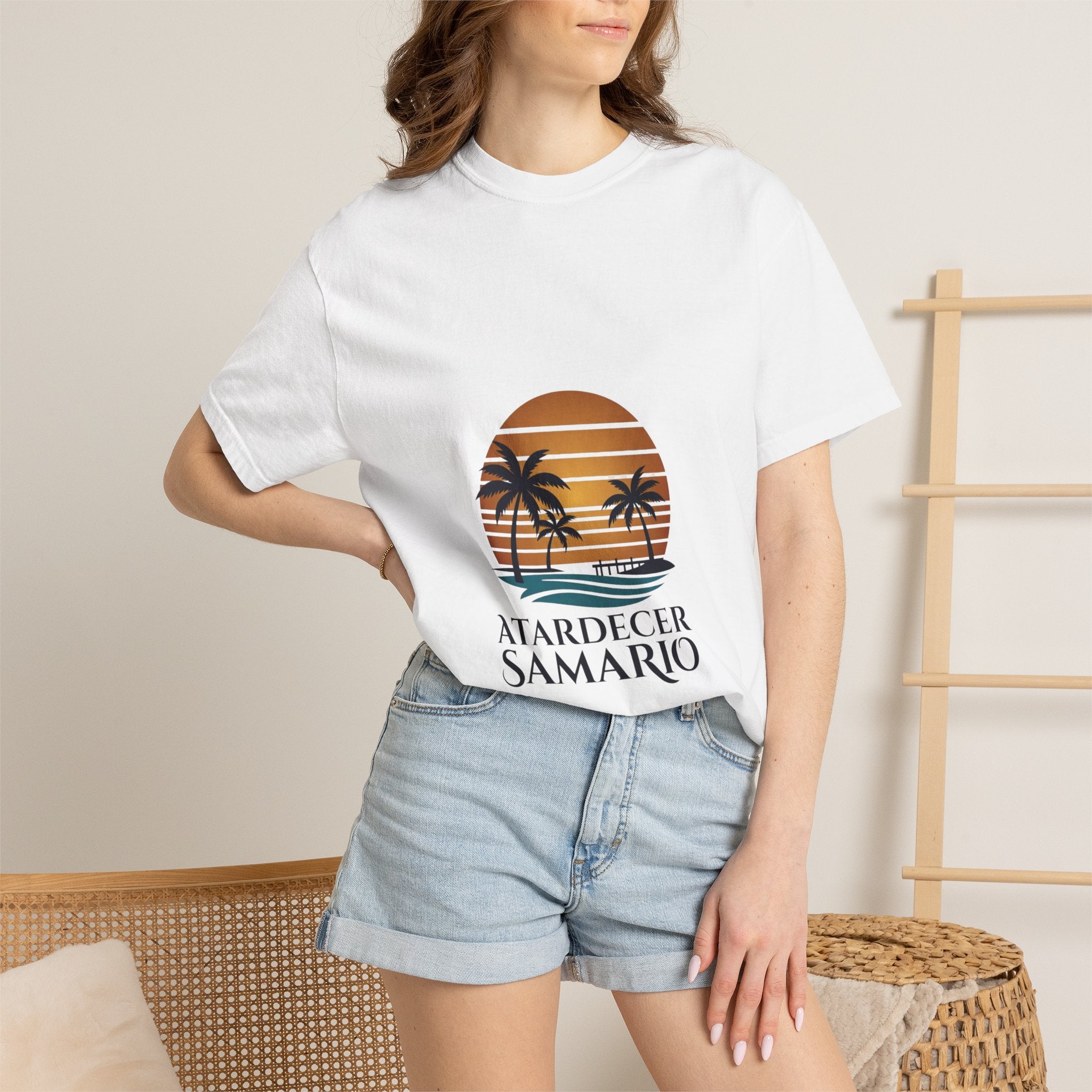Atardecer Samario T-Shirt – Tropical Sunset Palm Beach Tee